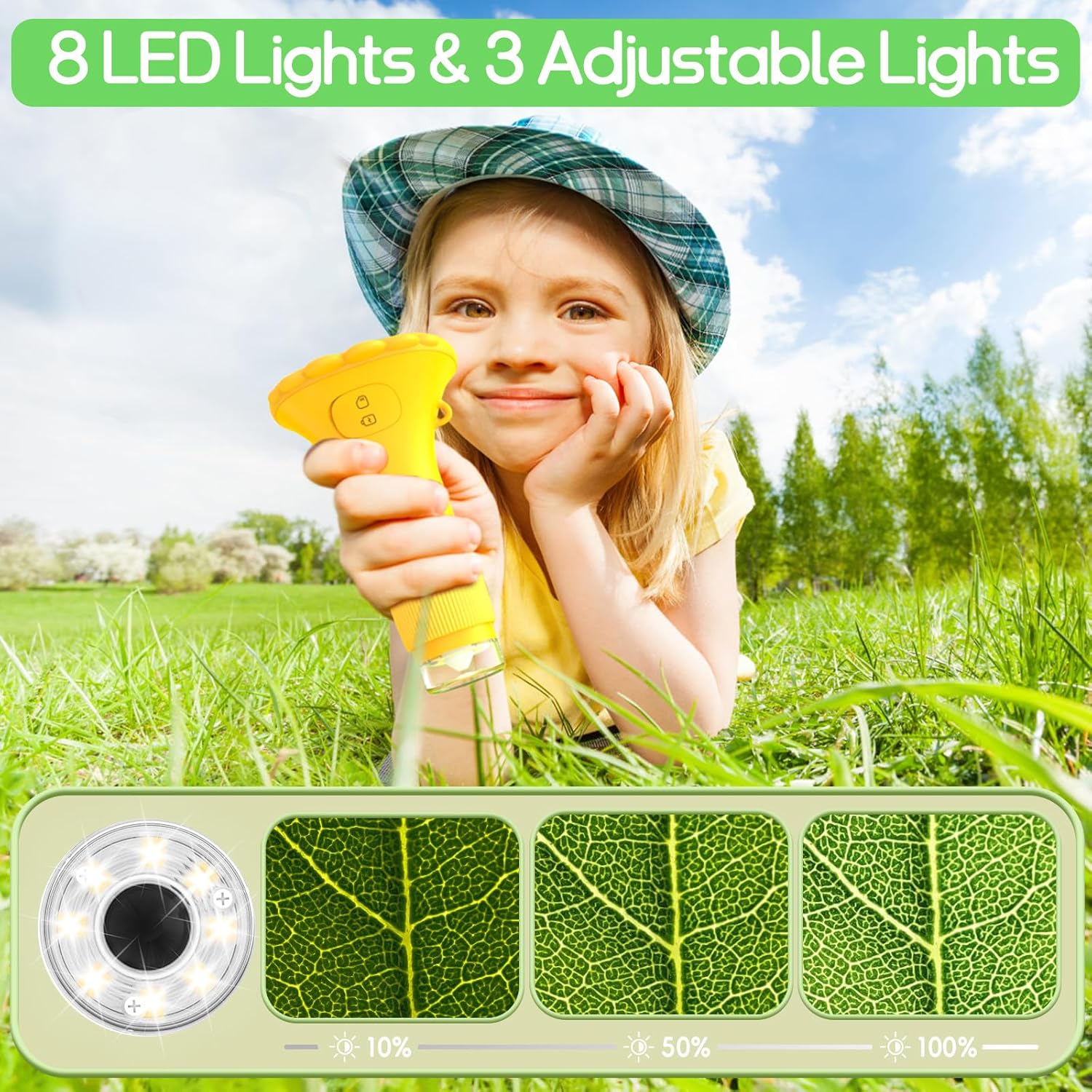 Branded Children Electron Microscope USB Charging Microscope 1000x With LED Photo And Video Function Educational Toys Science For Kids