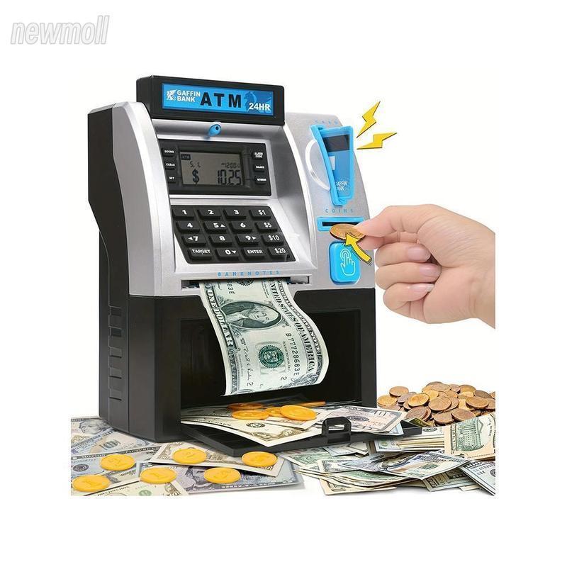 Interactive Kids ATM Piggy Bank - Fun And Educational Money Learning Experience With Interactive Games That Feature Real ATMs