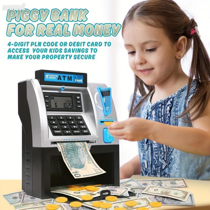 Interactive Kids ATM Piggy Bank - Fun And Educational Money Learning Experience With Interactive Games That Feature Real ATMs