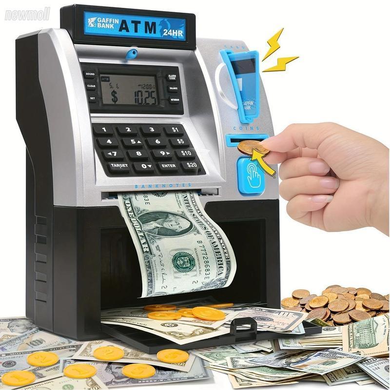 Interactive Kids ATM Piggy Bank - Fun And Educational Money Learning Experience With Interactive Games That Feature Real ATMs