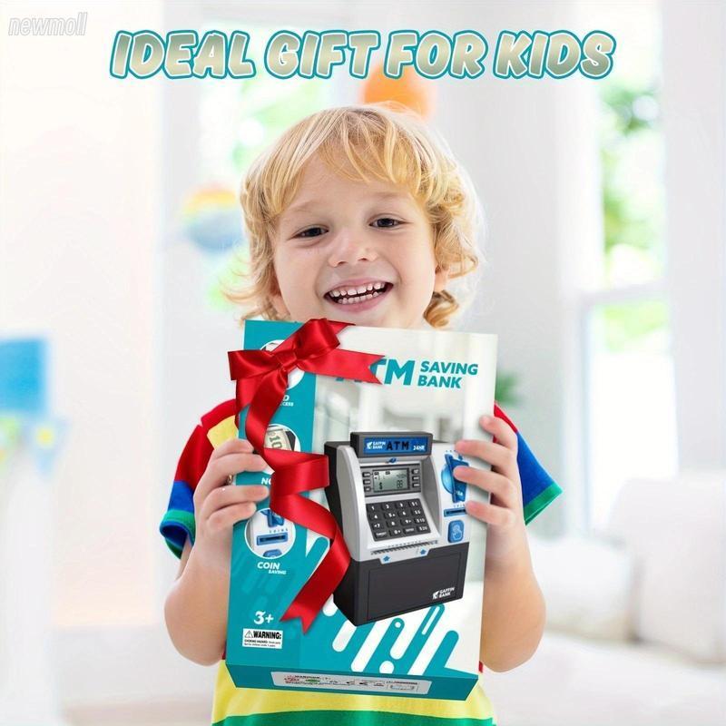 Interactive Kids ATM Piggy Bank - Fun And Educational Money Learning Experience With Interactive Games That Feature Real ATMs